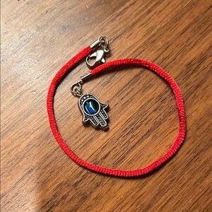 Hamsa red ribbon bracelet